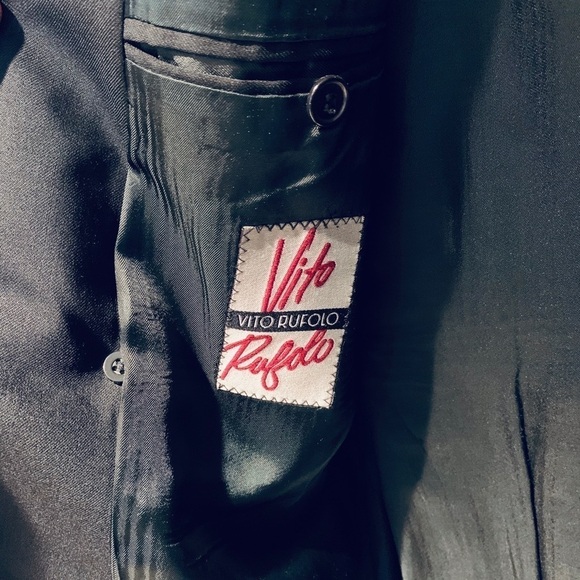 Lessona Super 100’s Black Wool Sport Coat - Picture 7 of 10